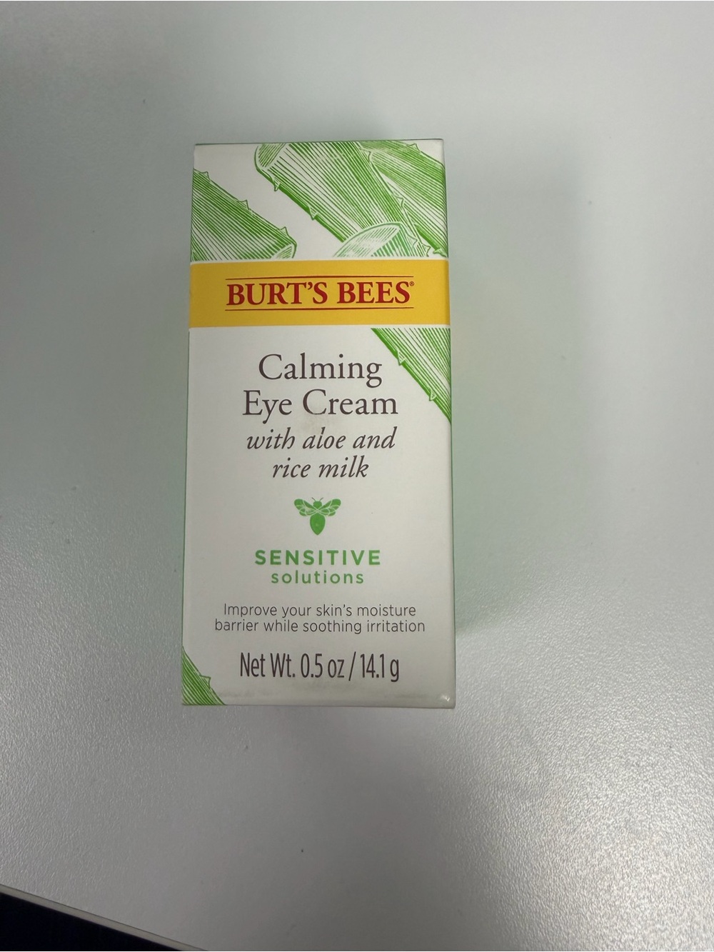 NIB Burt's Bees Calming Eye Cream for Sensitive Skin 0.5 oz